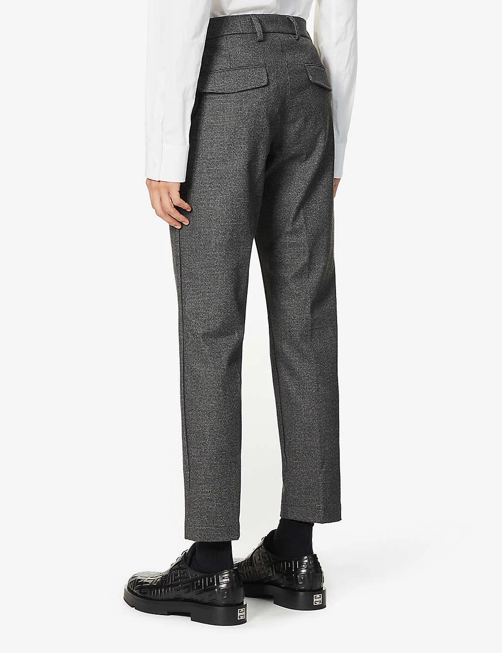 Hugo Chain-embellished Tapered Gabardine Trousers 4 Hugo Chain-embellished Tapered Gabardine Trousers - Image 4