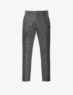 Hugo Chain-embellished Tapered Gabardine Trousers