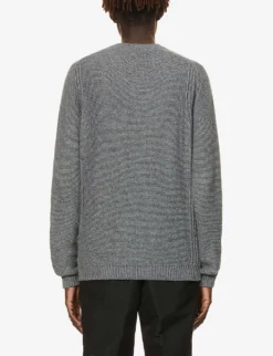 Hugo Snake-print Cable-knitted Jumper -Falkeis Store R03788527 MEDIUMGREY ALT03