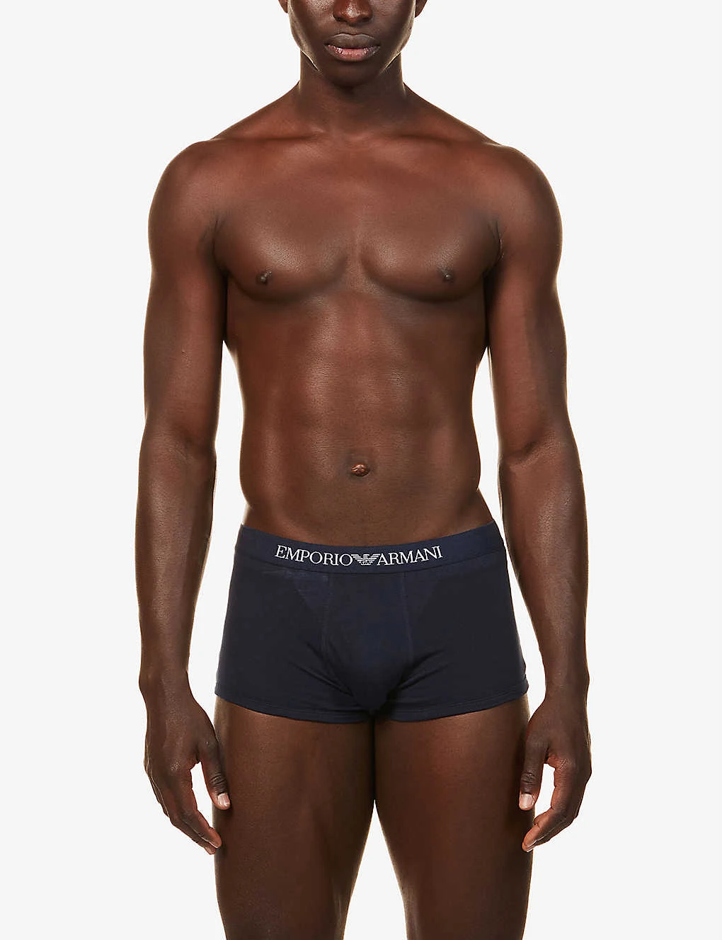 Emporio Armani Logo-print Stretch-cotton Trunks Pack Of Three 2 Emporio Armani Logo-print Stretch-cotton Trunks Pack Of Three - Image 2