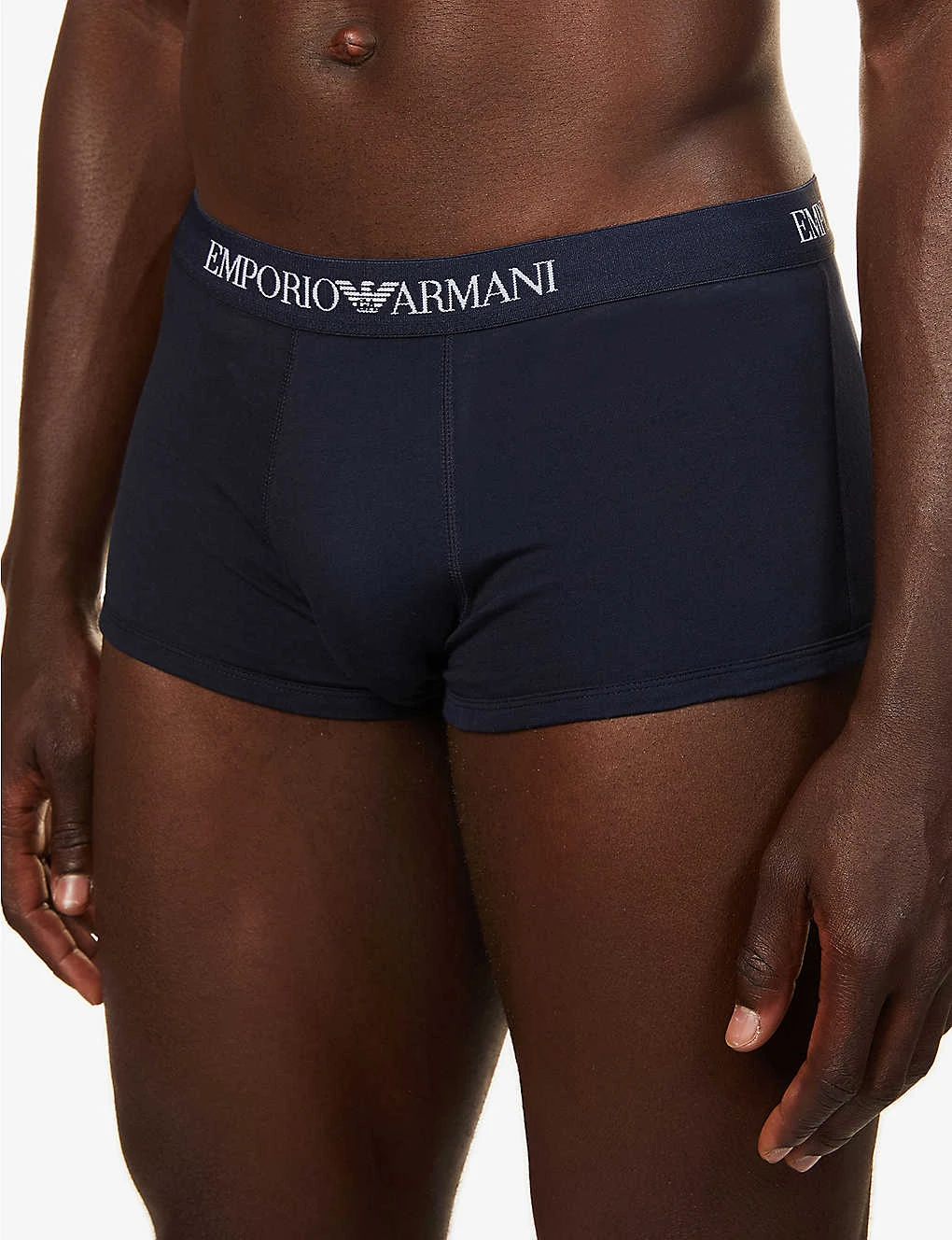 Emporio Armani Logo-print Stretch-cotton Trunks Pack Of Three 4 Emporio Armani Logo-print Stretch-cotton Trunks Pack Of Three - Image 4