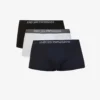 Emporio Armani Logo-print Stretch-cotton Trunks Pack Of Three