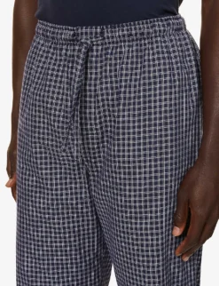 Braemar Cotton-flannel Pyjama Bottoms 9 Braemar Cotton-flannel Pyjama Bottoms -Falkeis Store R03805077 NAVY ALT04