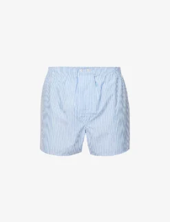 James Striped-pattern Classic-fit Cotton Boxer Briefs