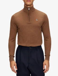 Ted Baker Tooting Half-zip Wool Jumper -Falkeis Store R03813041 TAN ALT02