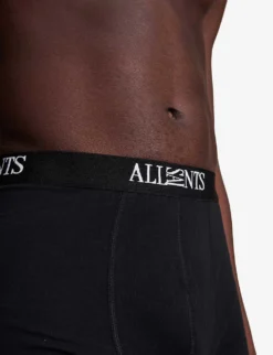 AllSaints Pack Of Three Wren Regular-fit Stretch-cotton Boxer Briefs -Falkeis Store R03813898 BLACKBLACKBL ALT02