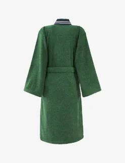 Lacoste Club Kimono-style Organic Terry Cotton Bathrobe -Falkeis Store R03818355 VERT ALT02