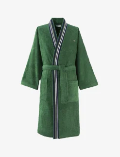 Lacoste Club Kimono-style Organic Terry Cotton Bathrobe