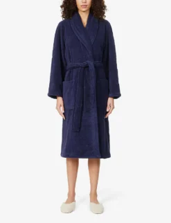 Etoile Organic Cotton-blend Bathrobe -Falkeis Store R03818579 MARINE ALT02