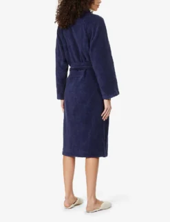 Etoile Organic Cotton-blend Bathrobe -Falkeis Store R03818579 MARINE ALT03