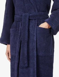 Etoile Organic Cotton-blend Bathrobe -Falkeis Store R03818579 MARINE ALT04