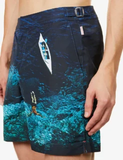 ORLEBAR BROWN Bulldog Photo Graphic-print Slim-fit Swim Shorts -Falkeis Store R03824001 DEEPSEA ALT04