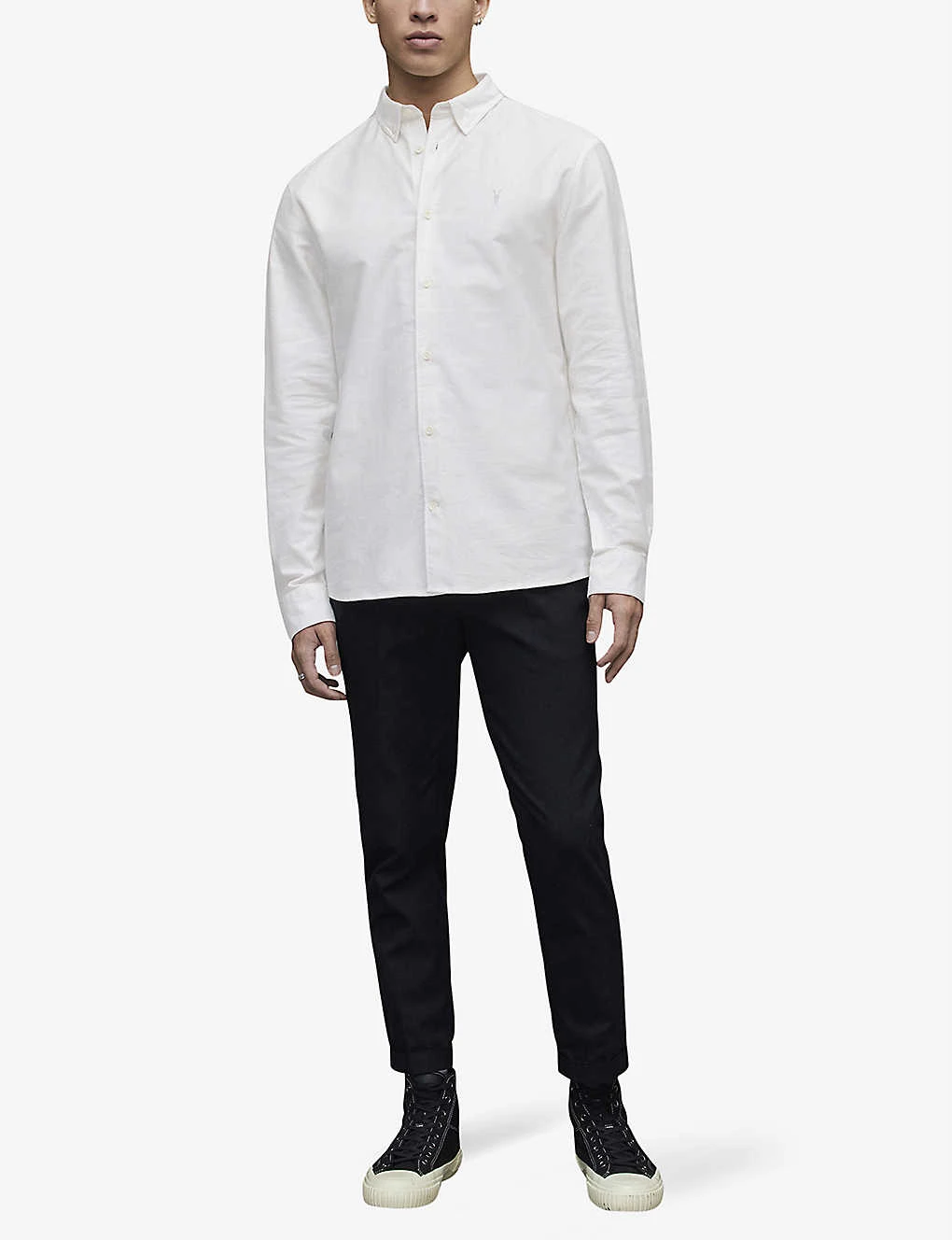 AllSaints Hermosa Logo-embroidered Relaxed-fit Cotton Shirt 2 AllSaints Hermosa Logo-embroidered Relaxed-fit Cotton Shirt - Image 2