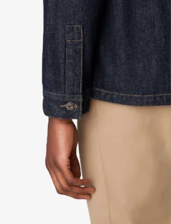 ETON Casual Regular-fit Denim Overshirt -Falkeis Store R03857896 NAVYBLUE ALT03