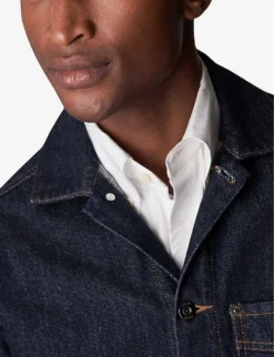 ETON Casual Regular-fit Denim Overshirt -Falkeis Store R03857896 NAVYBLUE ALT04