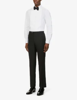 CORNELIANI Single-breasted Regular-fit Wool Tuxedo Suit -Falkeis Store R03868070 BLACK ALT03