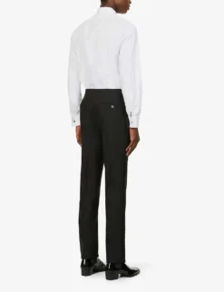 CORNELIANI Single-breasted Regular-fit Wool Tuxedo Suit -Falkeis Store R03868070 BLACK ALT04