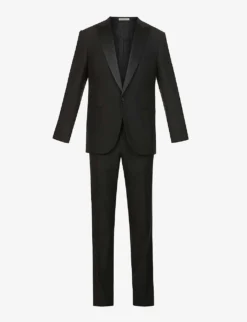 CORNELIANI Single-breasted Regular-fit Wool Tuxedo Suit
