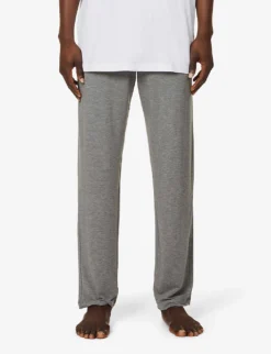 HANRO Relaxed-fit Straight-leg Stretch-woven Jogging Bottoms 7 HANRO Relaxed-fit Straight-leg Stretch-woven Jogging Bottoms -Falkeis Store R03868106 STONEMELANGE ALT02
