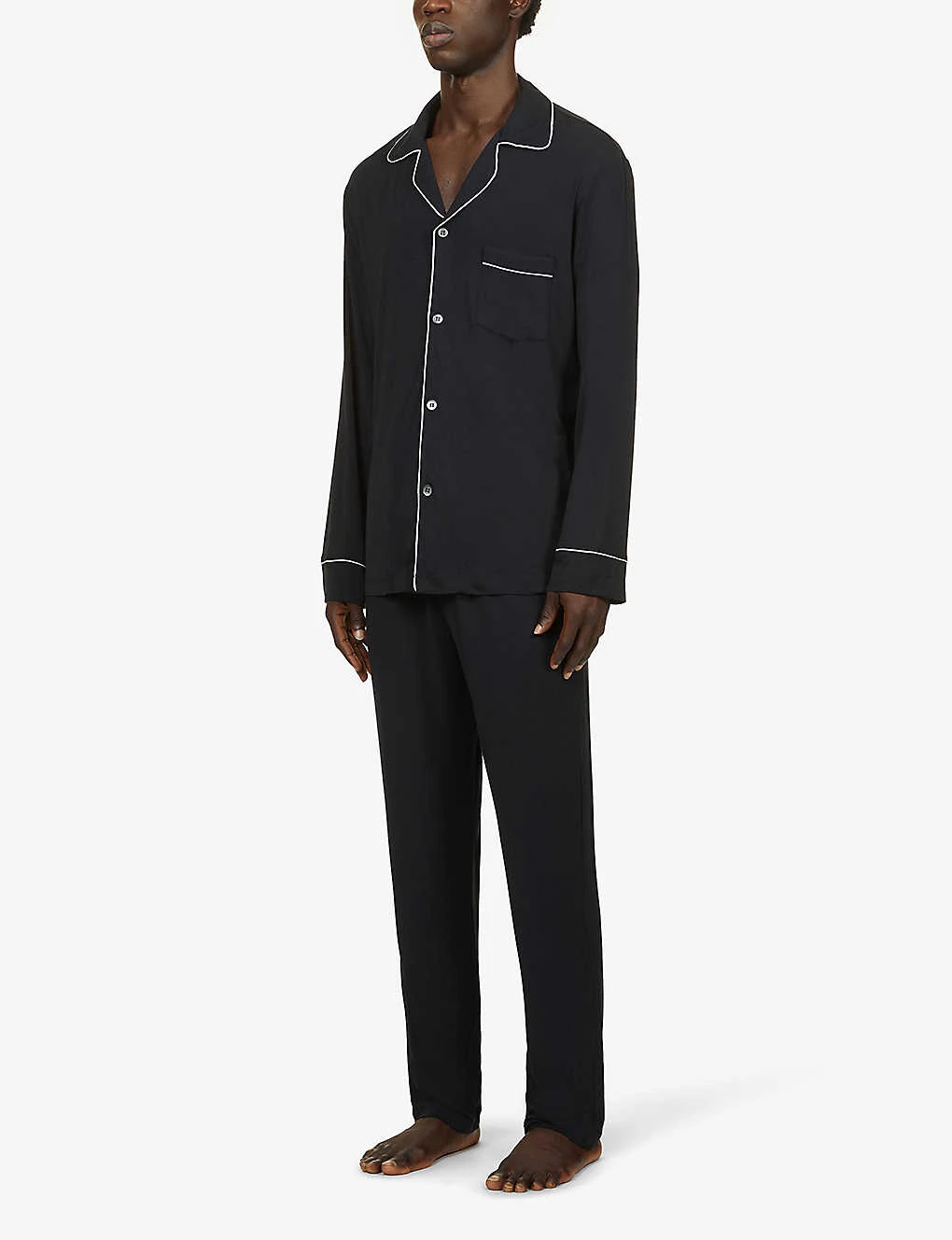 Eberjey William Contrast-piping Stretch-jersey Pyjama Set 2 Eberjey William Contrast-piping Stretch-jersey Pyjama Set - Image 2