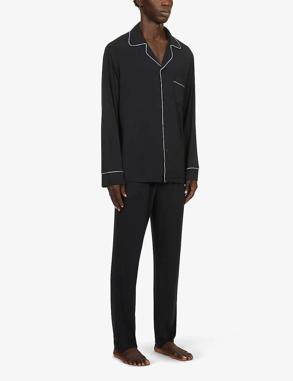 Eberjey William Contrast-piping Stretch-jersey Pyjama Set 3 Eberjey William Contrast-piping Stretch-jersey Pyjama Set - Image 3