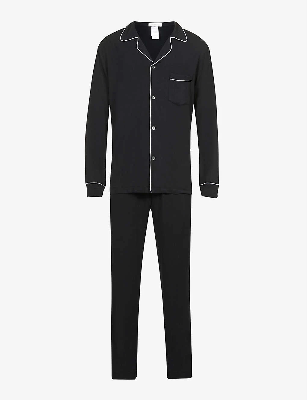 Eberjey William Contrast-piping Stretch-jersey Pyjama Set 1 Eberjey William Contrast-piping Stretch-jersey Pyjama Set