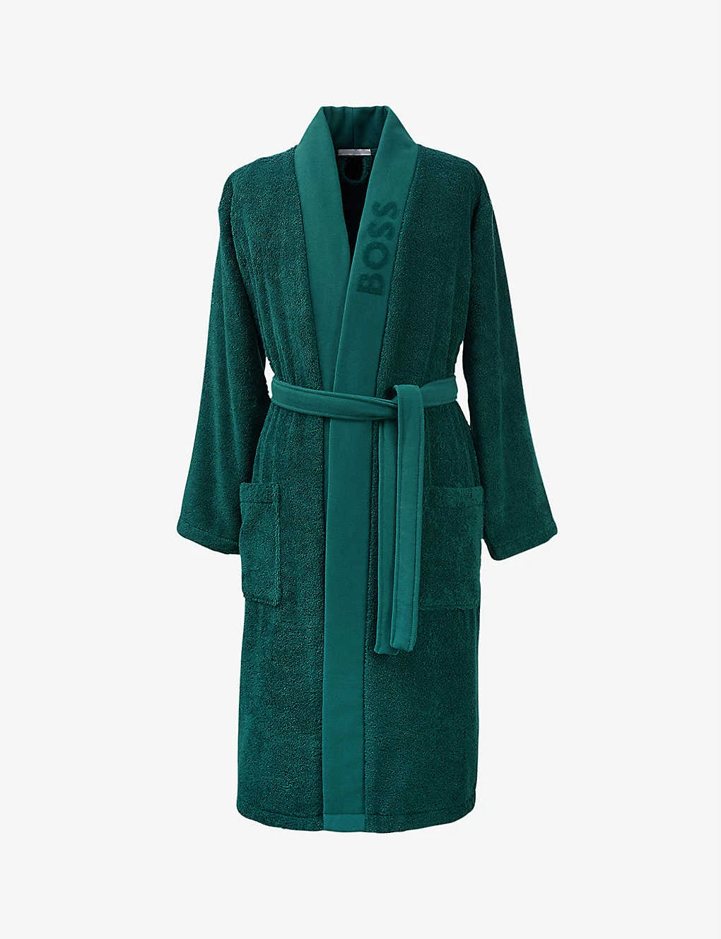 Boss Logo-embroidered Kimono Terry Cotton Dressing Gown 1 Boss Logo-embroidered Kimono Terry Cotton Dressing Gown