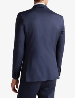 Ted Baker Perthjs Single-breasted Wool Suit Jacket -Falkeis Store R03907676 NAVY ALT03
