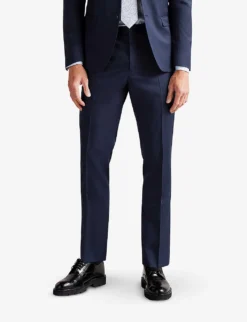 Ted Baker Sinjts Slim-fit Wool-blend Trousers -Falkeis Store R03908552 NAVY ALT02