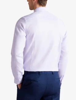 Ted Baker Daltoss Slim-fit Cotton Shirt 7 Ted Baker Daltoss Slim-fit Cotton Shirt -Falkeis Store R03920150 LILAC ALT03