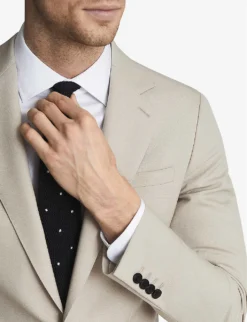Reiss Single-breasted Notch-lapel Wool Blazer -Falkeis Store R03924662 STONE ALT05