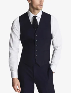 Reiss Bold Slim-fit Wool Waistcoat 8 Reiss Bold Slim-fit Wool Waistcoat -Falkeis Store R03924757 NAVY ALT02