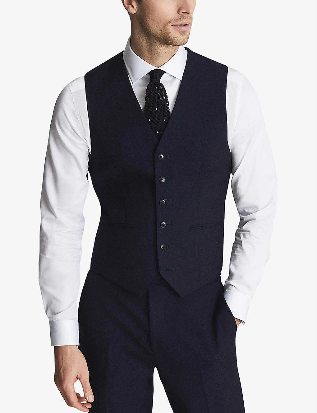 Reiss Bold Slim-fit Wool Waistcoat 3 Reiss Bold Slim-fit Wool Waistcoat - Image 3