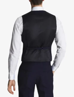 Reiss Bold Slim-fit Horseshoe Wool Waistcoat -Falkeis Store R03924758 NAVY ALT03