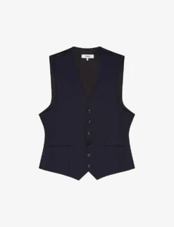 Reiss Hope Travel Wool-blend Fitted Waistcoat