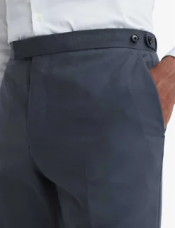 Reiss Fine Pressed-crease Wool Trousers 9 Reiss Fine Pressed-crease Wool Trousers -Falkeis Store R03924850 AIRFORCEBLUE ALT04