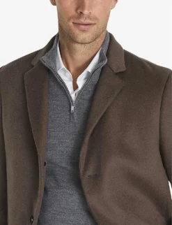 Reiss Blackhall Zip-neck Merino-wool Jumper -Falkeis Store R03925317 MIDGREYMELANG ALT05