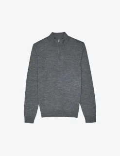 Reiss Blackhall Zip-neck Merino-wool Jumper