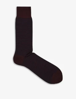 Reiss Mario Striped Cotton-blend Socks