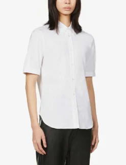 Alexander McQueen Brad Pitt Slim-fit Stretch-cotton Shirt 7 Alexander McQueen Brad Pitt Slim-fit Stretch-cotton Shirt -Falkeis Store R03929358 WHITE ALT02
