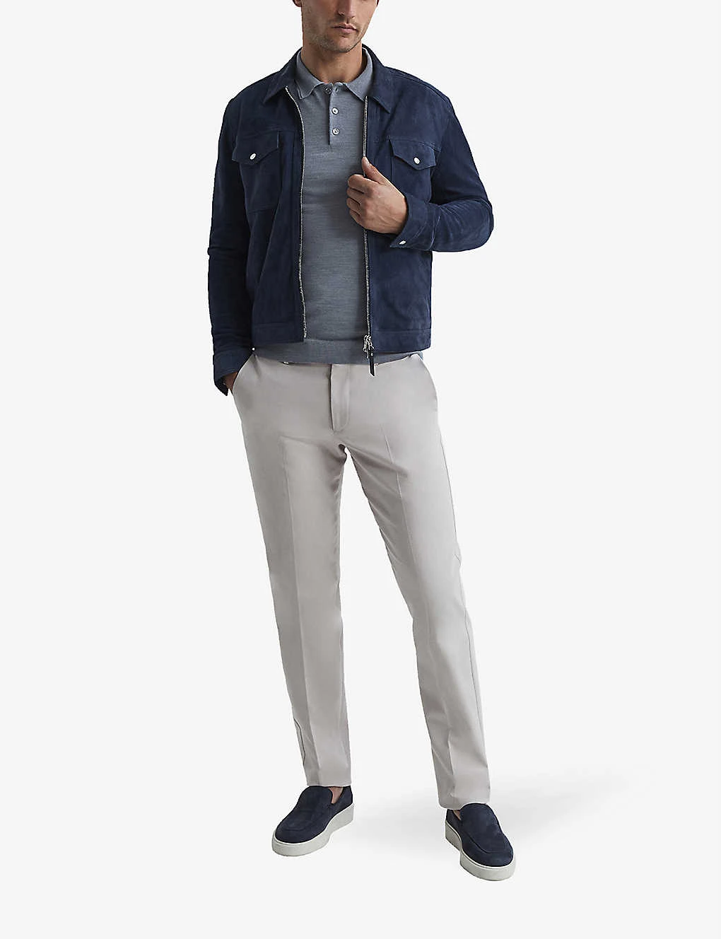 Reiss Trafford Wool Knitted Polo Shirt 2 Reiss Trafford Wool Knitted Polo Shirt - Image 2