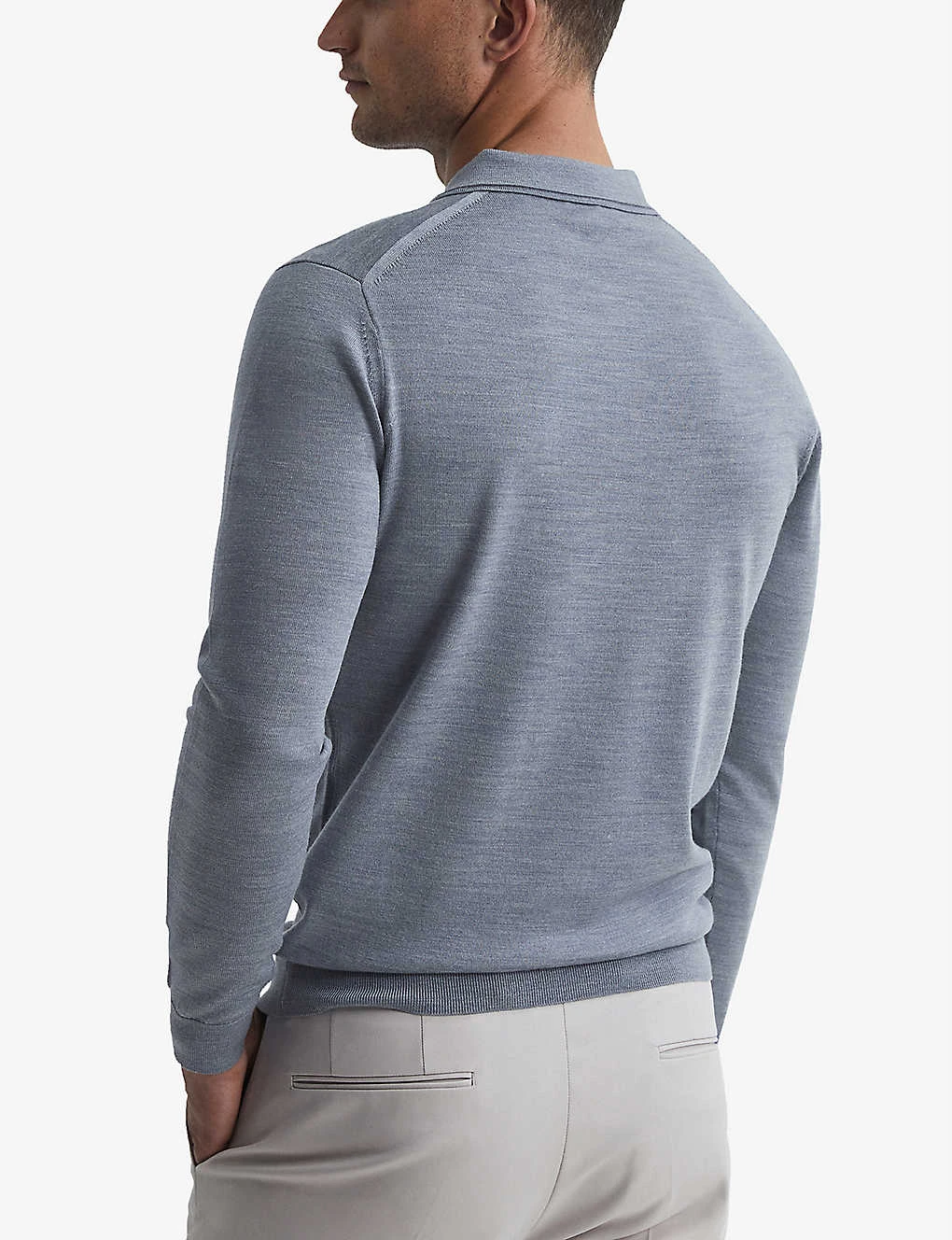 Reiss Trafford Wool Knitted Polo Shirt 4 Reiss Trafford Wool Knitted Polo Shirt - Image 4