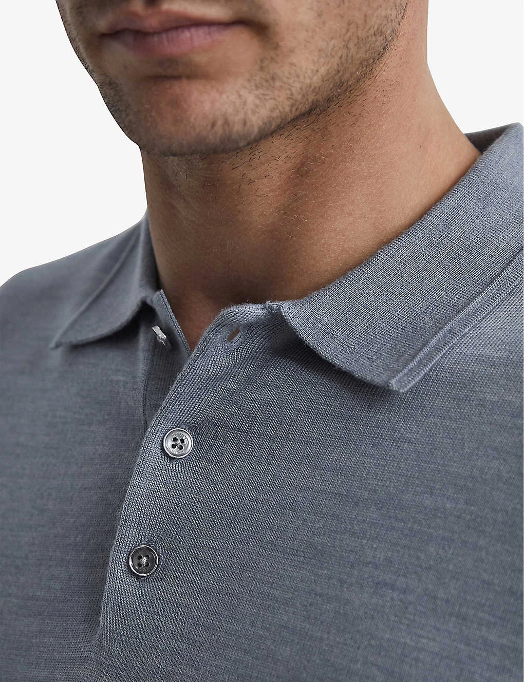 Reiss Trafford Wool Knitted Polo Shirt 5 Reiss Trafford Wool Knitted Polo Shirt - Image 5