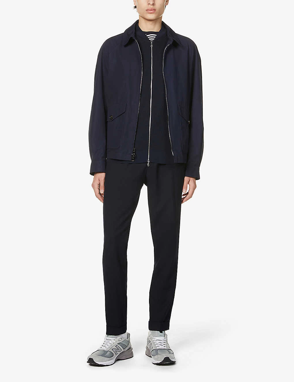 JOHN SMEDLEY Baseball-collar Long-sleeved Wool Jacket 2 JOHN SMEDLEY Baseball-collar Long-sleeved Wool Jacket - Image 2