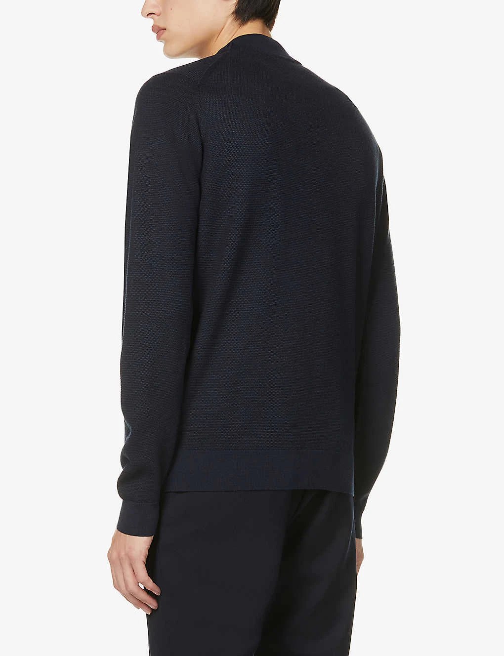 JOHN SMEDLEY Baseball-collar Long-sleeved Wool Jacket 4 JOHN SMEDLEY Baseball-collar Long-sleeved Wool Jacket - Image 4