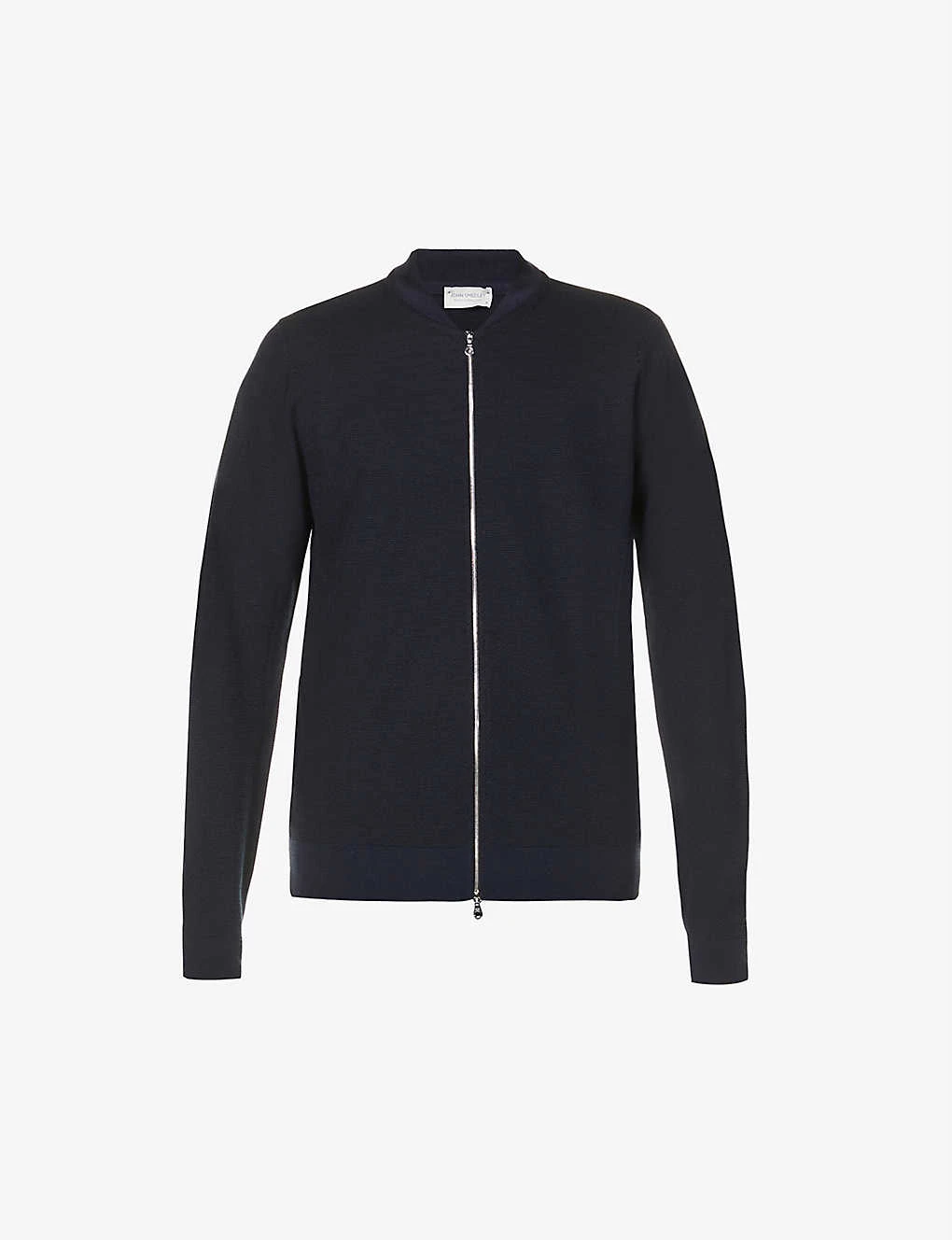 JOHN SMEDLEY Baseball-collar Long-sleeved Wool Jacket 1 JOHN SMEDLEY Baseball-collar Long-sleeved Wool Jacket