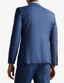 Ted Baker Camdejs Single-breasted Slim-fit Wool Suit Jacket -Falkeis Store R03939847 LTBLUE ALT03