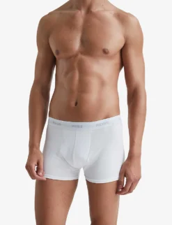 Reiss Pack Of Three Heller Stretch Organic-cotton Boxers -Falkeis Store R03962257 WHITE ALT02