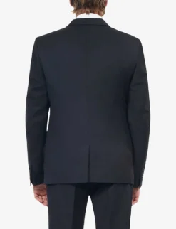 THE KOOPLES Single-breasted Slim-fit Wool Suit Jacket -Falkeis Store R03989378 BLA01 ALT03