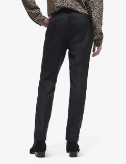THE KOOPLES Slim-fit Straight-leg Wool Suit Trousers 8 THE KOOPLES Slim-fit Straight-leg Wool Suit Trousers -Falkeis Store R03989413 BLA01 ALT03